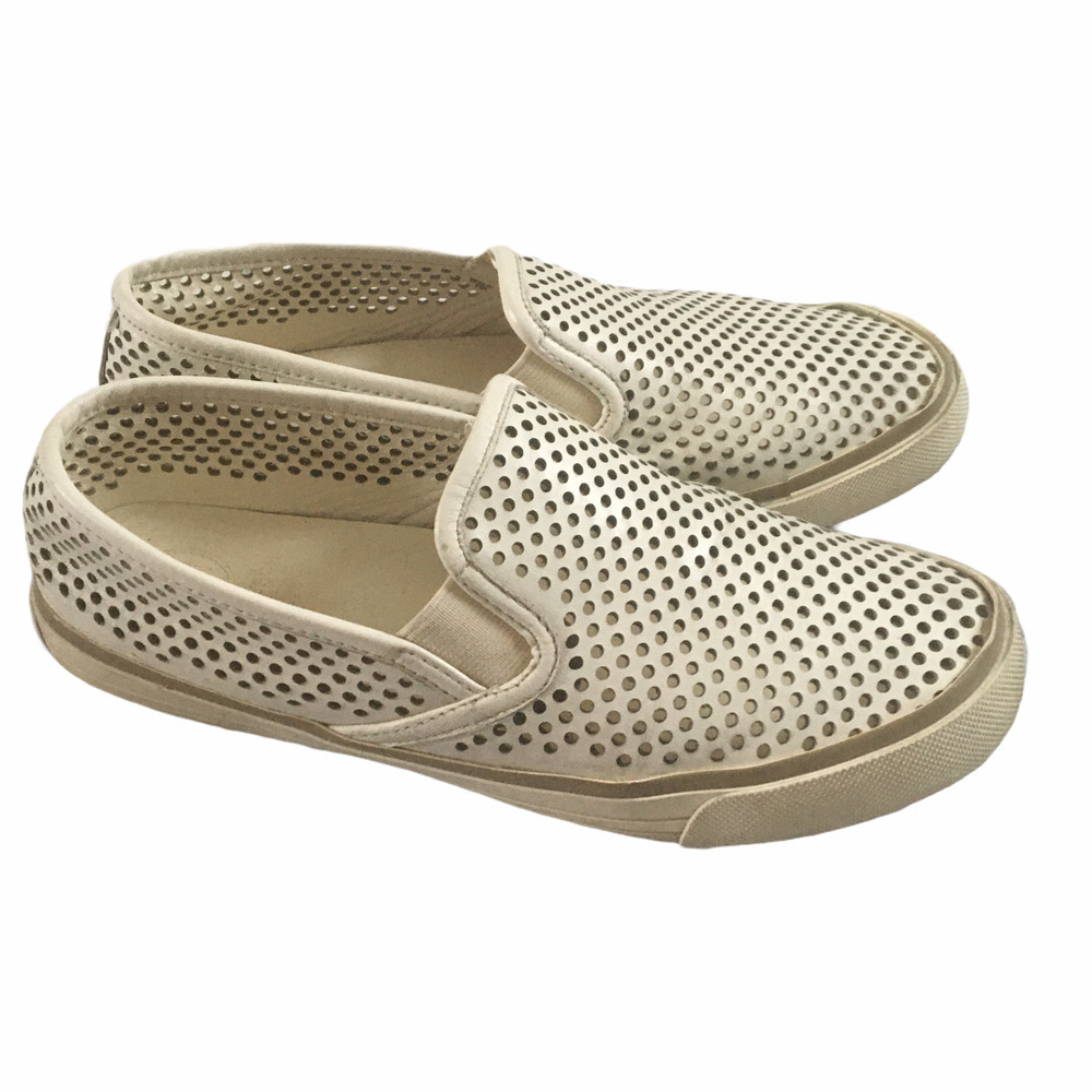 Tory Burch Women's Loafers White Leather Flats 6.5